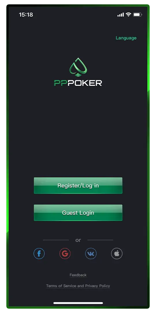 สมัครสมาชิก PPPoker โดยผ่าน E-mail