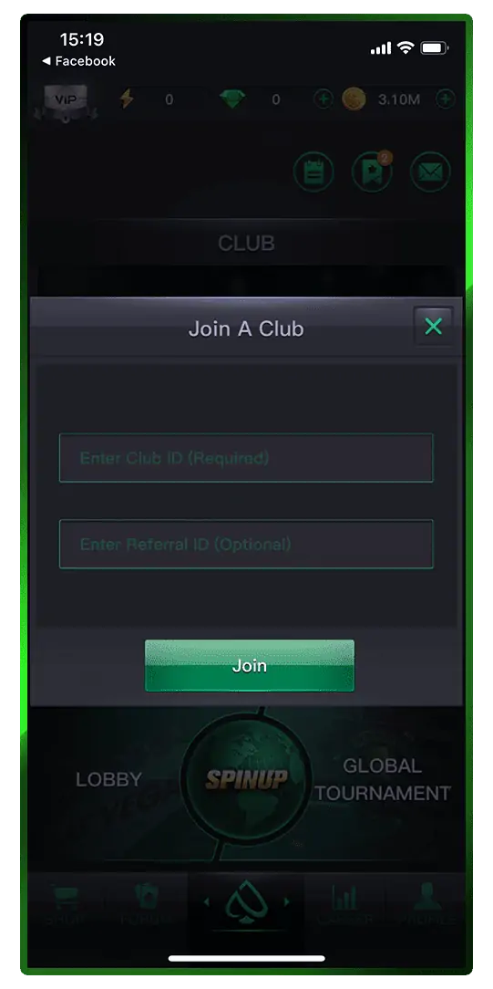 กรอก Club ID PPPoker